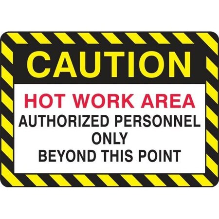 Safety Sign HOT WORK AREA  MWLD617XP
